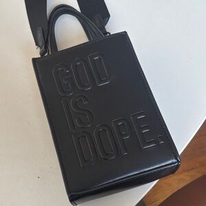 God Is Dope Black Crossbody Bag